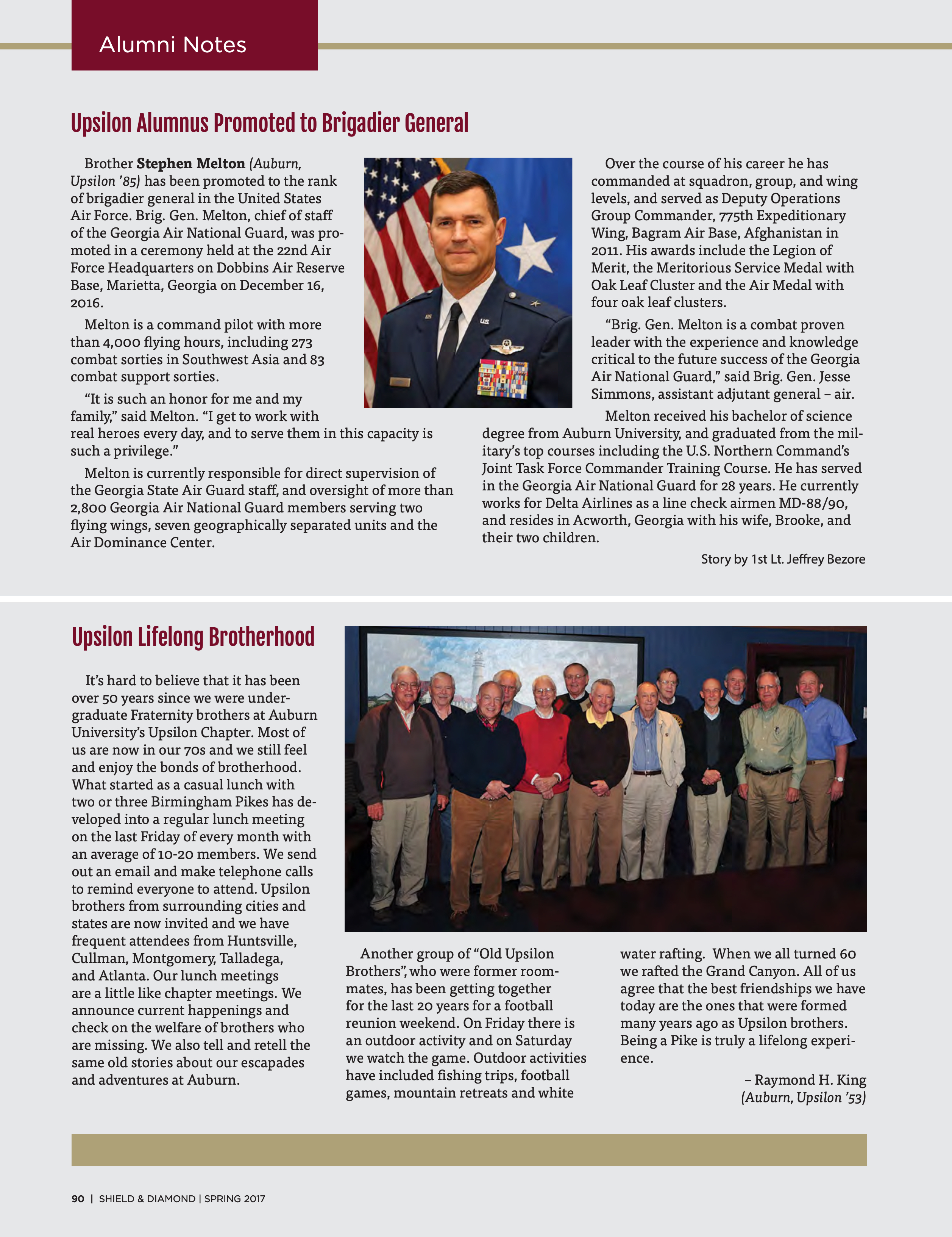 Upsilon Alumnus Promoted to Brigadier General